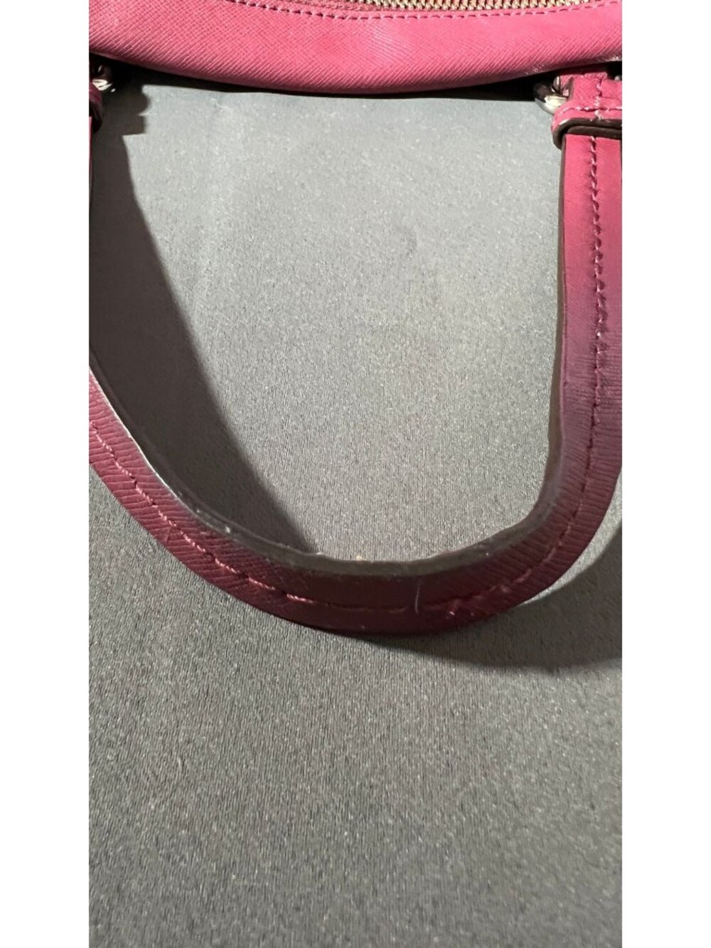 DAMAGED! Coach Peyton Leather Nancy Satchel Bag In Merlot E1492-F31403 - Picture 9 of 16